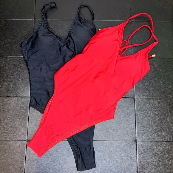 Swim Summer Beach High Cut One Piece Swimsuit Size Small - Picture 1 of 5